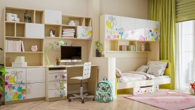 Детская комната Флёр (Белый/корпус Клен) в Петрозаводске - petrozavodsk.katalogmebeli.com | фото