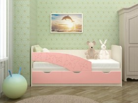 Кровать Бабочки 1,6м (Розовый металлик) в Петрозаводске - petrozavodsk.katalogmebeli.com | фото