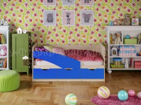 Кровать Бабочки 2,0м (Синий матовый) в Петрозаводске - petrozavodsk.katalogmebeli.com | фото