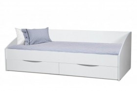 Кровать одинарная "Фея - 3" (симметричная) New/(белый / белый / ДВПО: белый) в Петрозаводске - petrozavodsk.katalogmebeli.com | фото