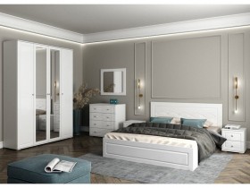 Модульная спальня Барселона (Белый/Белый глянец) в Петрозаводске - petrozavodsk.katalogmebeli.com | фото