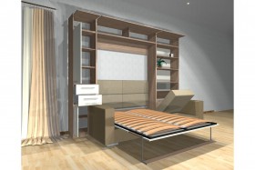 Шкаф-кровать с диваном Каролина в Петрозаводске - petrozavodsk.katalogmebeli.com | фото 3
