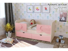 Соня Кровать детская 2 ящика 1.6 Розовый глянец в Петрозаводске - petrozavodsk.katalogmebeli.com | фото